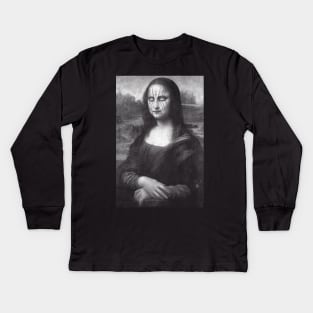 Death Metal Mona Kids Long Sleeve T-Shirt